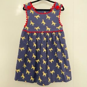 Hannah Kate Sleeveless RicRac Retriever Lab Dog Dress